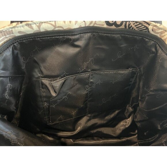 Vera Bradley Key West QVC Exclusive Large Weekender Travel Bag Rare Beige Black - Picture 11 of 11
